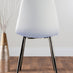 Novara Chrome Metal And Glass Large Round Dining Table And 4 White Corona Silver Chairs Set