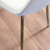 LIRA 100 Extending Dining Table and 4 White Corona Silver Leg Chairs