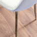 Novara White High Gloss Round Dining Table & 4 White Corona Silver Chairs