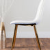 Imperia 4 Modern White High Gloss Dining Table And 4 White Corona Gold Chairs Set