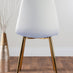 Leonardo 4 Gold Dining Table and 4 White Corona Gold Leg Chairs