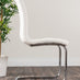 Enna White Glass Extending Dining Table and 6 White Murano Chairs