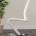 Atlanta Modern Rectangle Chrome Metal High Gloss White Dining Table And 6 White Willow Chairs Set