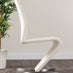 Atlanta Modern Rectangle Chrome Metal High Gloss White Dining Table And 6 White Willow Chairs Set