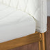 Novara White Gloss Gold Leg Round Dining Table & 4 White Milan Gold Leg Chairs