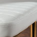 Novara White Gloss Gold Leg Round Dining Table & 4 White Milan Gold Leg Chairs